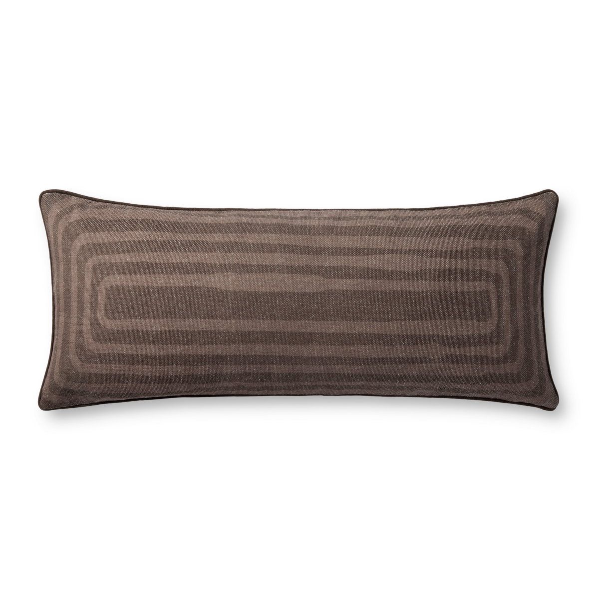 Brigette Romanek x Loloi Brown Pillow, Decorative Pillow, 13" length x 35" width View 1