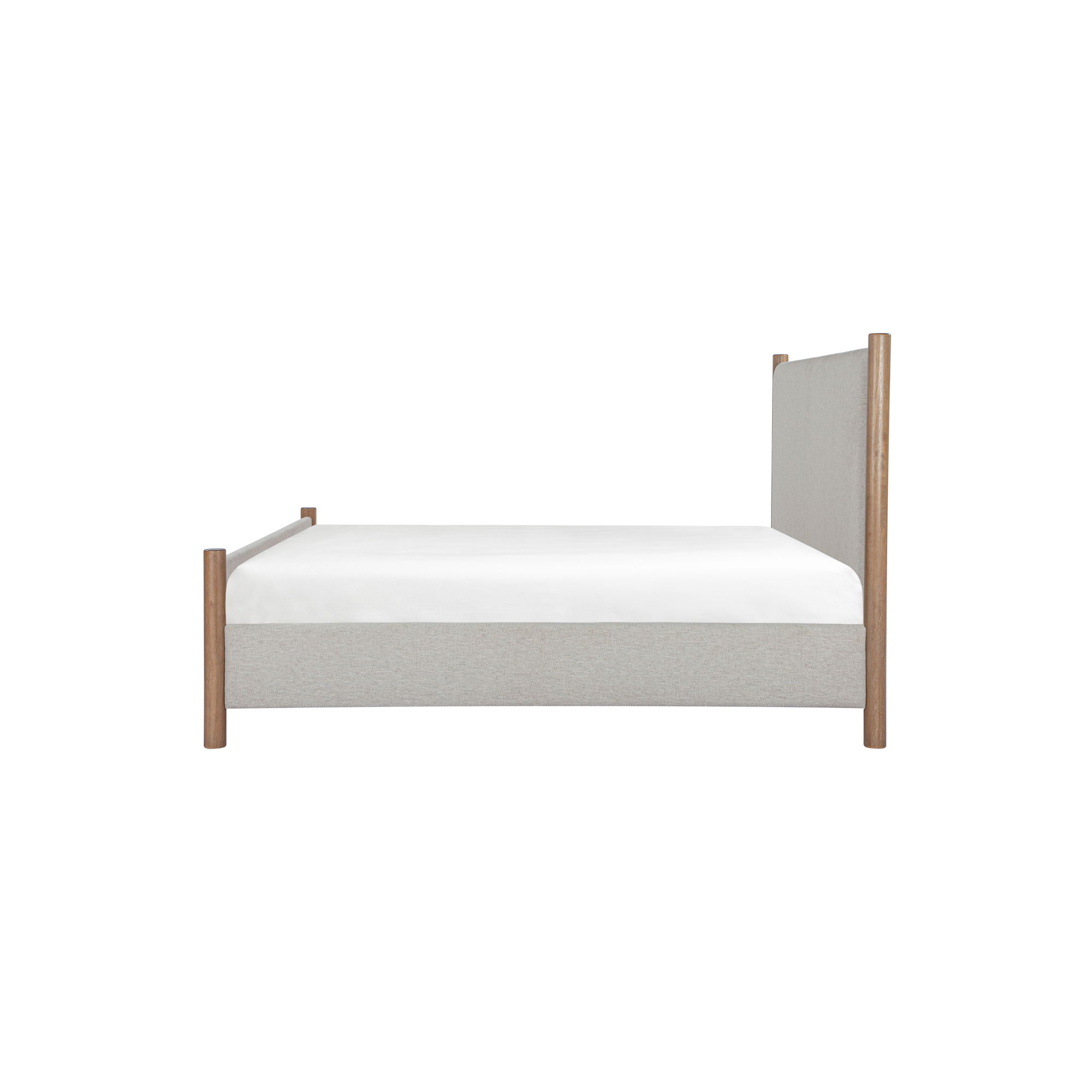 Warren King Bed Beige, by Moe's Home, 80.5" width x 52" height x 85.8" depth View 3