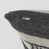 Thalia 13x21 Black and Beige Fabric Striped with Fringe Pillow Cover, Decorative Pillow by Mercana, 13" length x 21" width x 0.2" height thumbnail 12