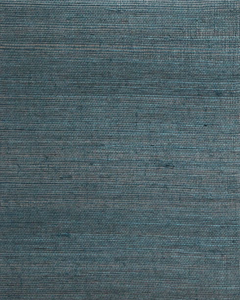 Plain Sisal Grasscloth Teal Wallpaper