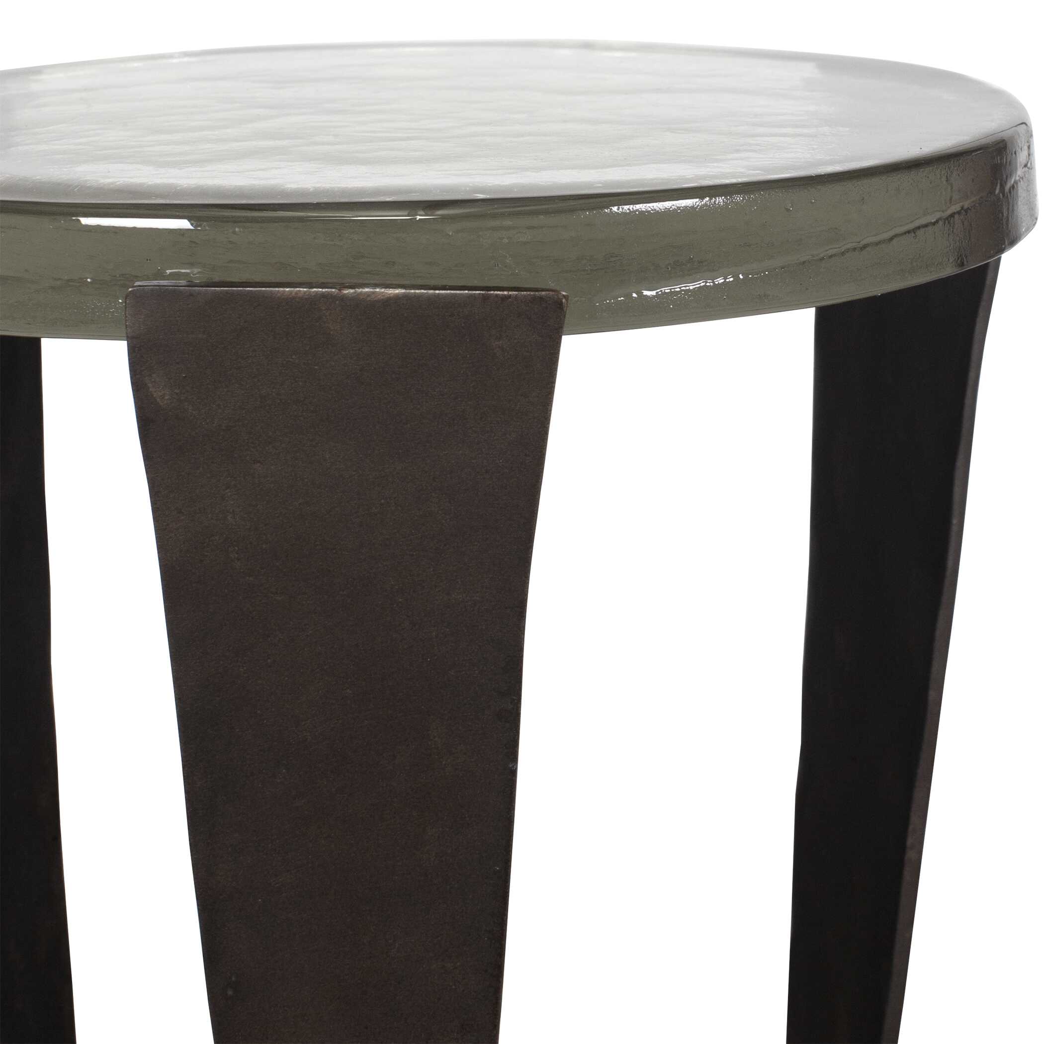 Renaud Dark Bronze Drink Table, Furniture by Uttermost, 10" width x 24" height x 10" depth View 4