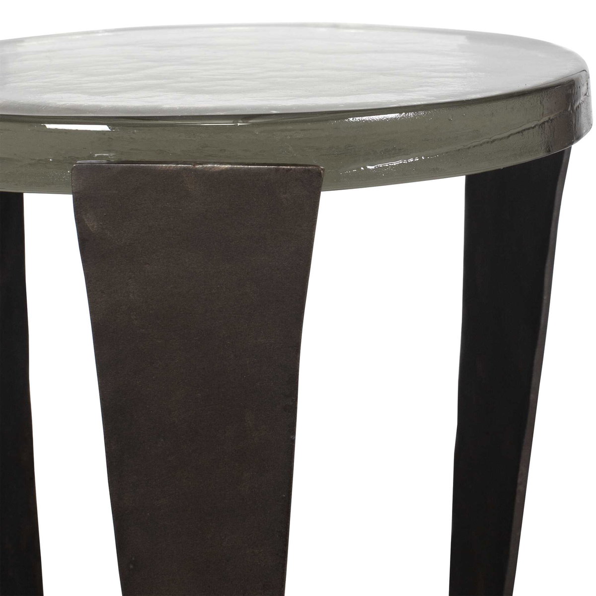 Renaud Dark Bronze Drink Table, Side & End Table by Uttermost, 10" width x 24" height x 10" depth View 4