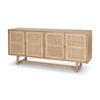 Grier 72.0L x 18.75W x 31.5H Light Brown Solid Wood with Cane Sideboard thumbnail 0