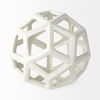Geom  White Ceramic Geometric  Object, Decorative Object by Mercana, 7.09" length x 7.09" width x 7.09" height thumbnail 3