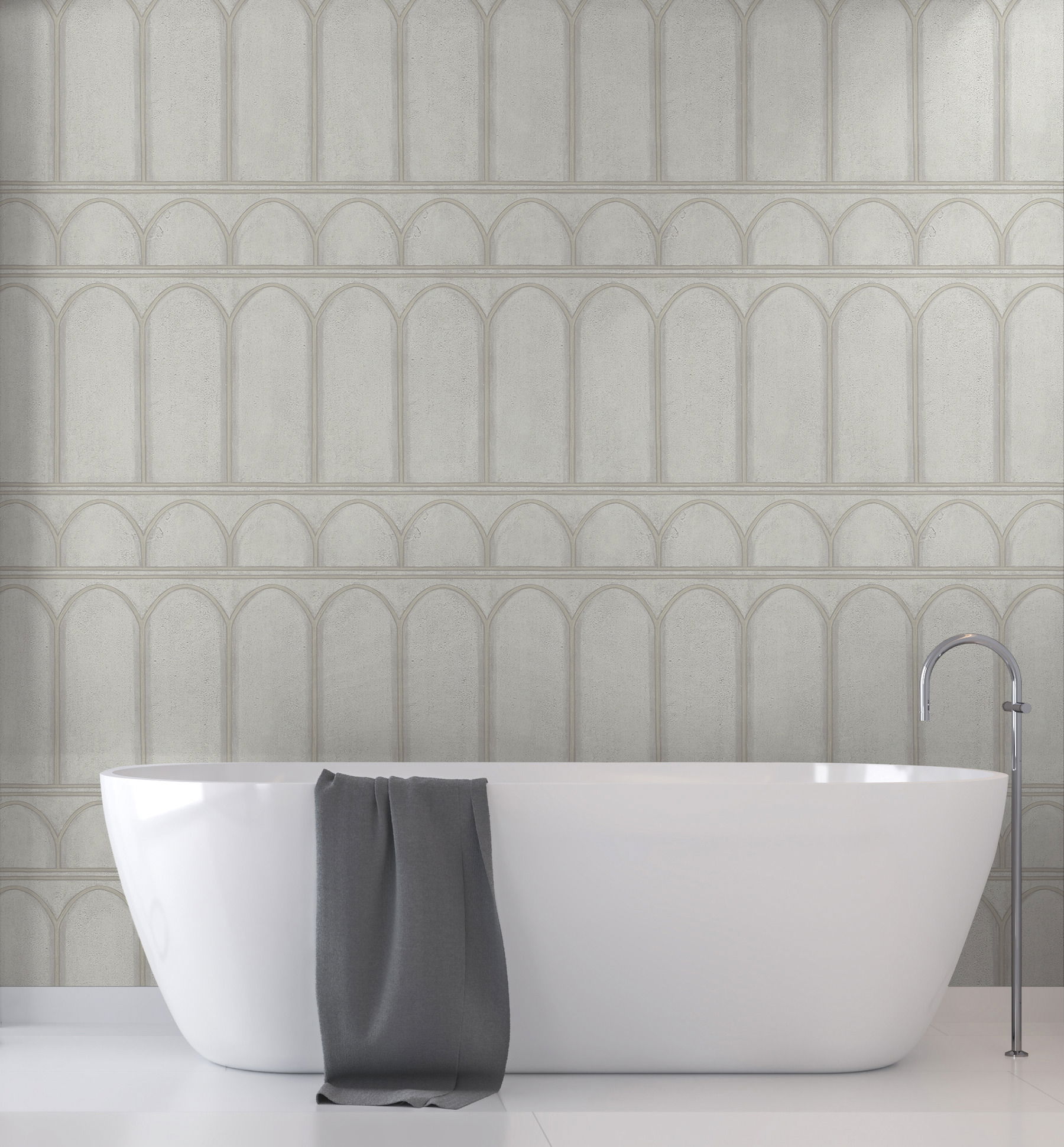 Arches Grey & Pearl Wallpaper large image 
