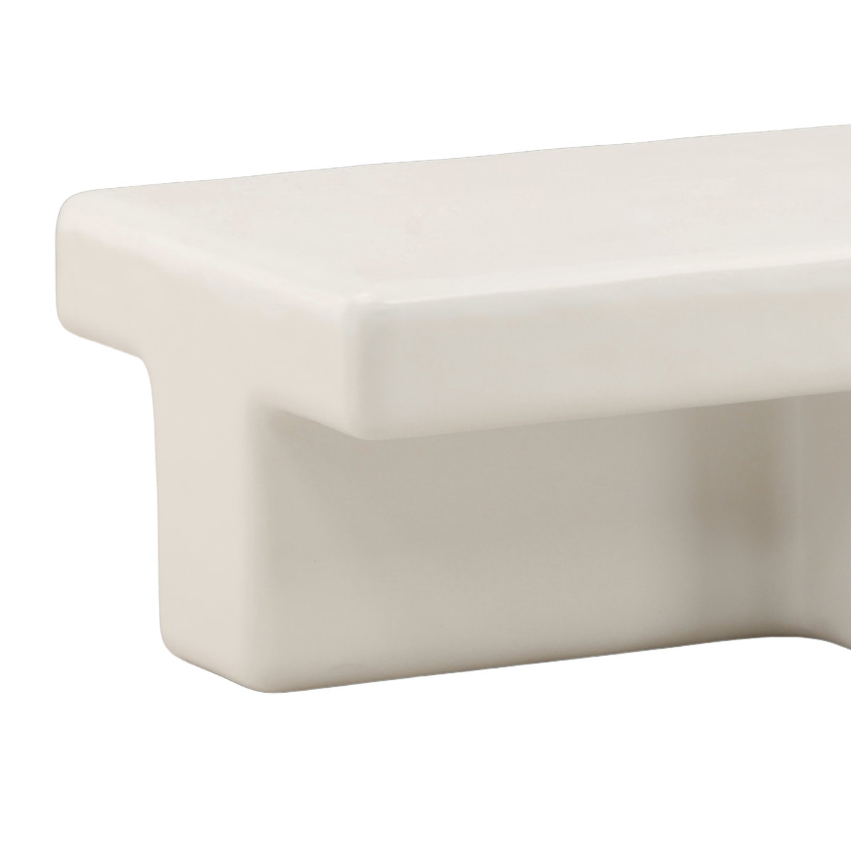 Teo Outdoor Coffee Table White, by Dovetail, 48" width x 15" height x 24" depth View 5