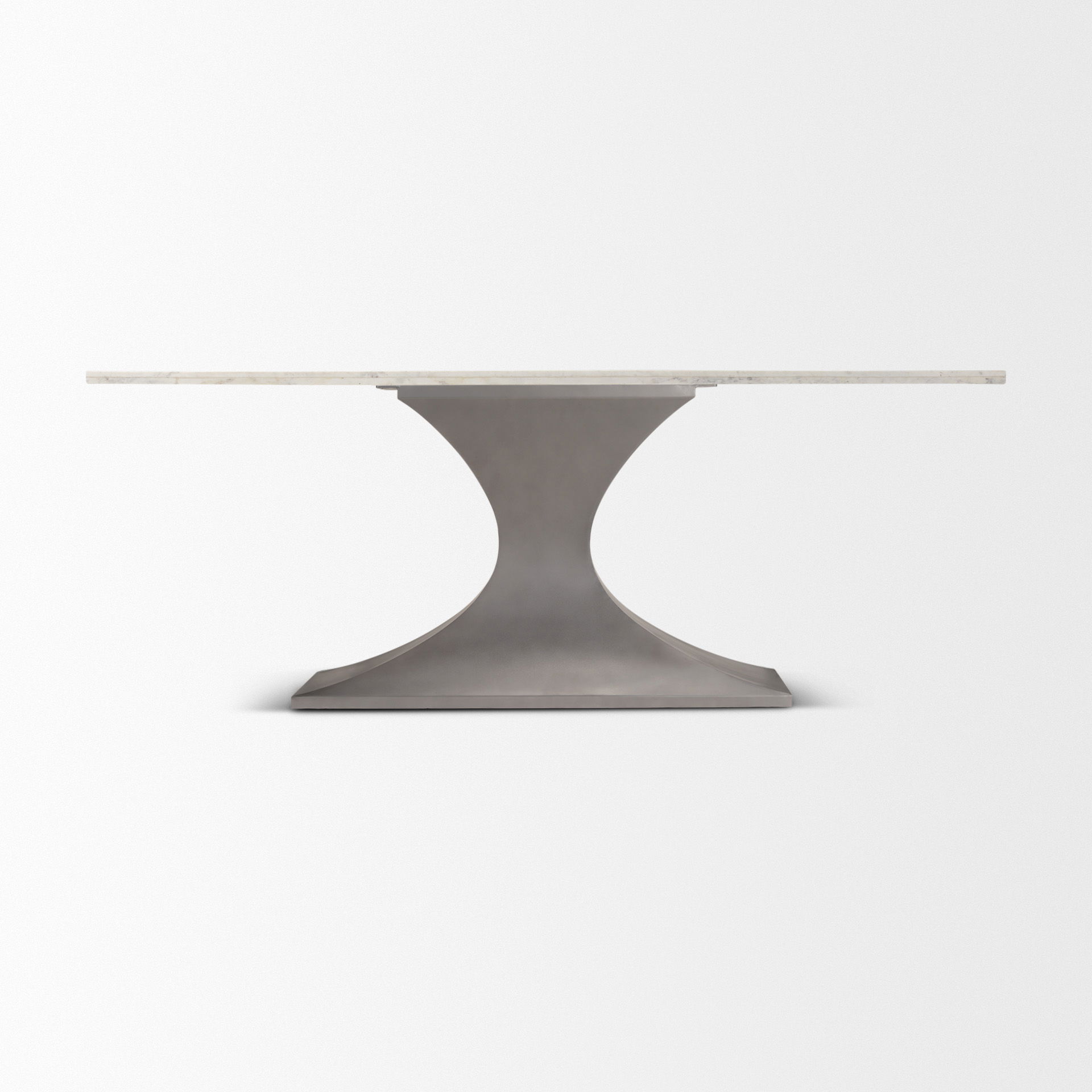 Maxton  Marble Top with Gunmetal Base Dining Table large image 