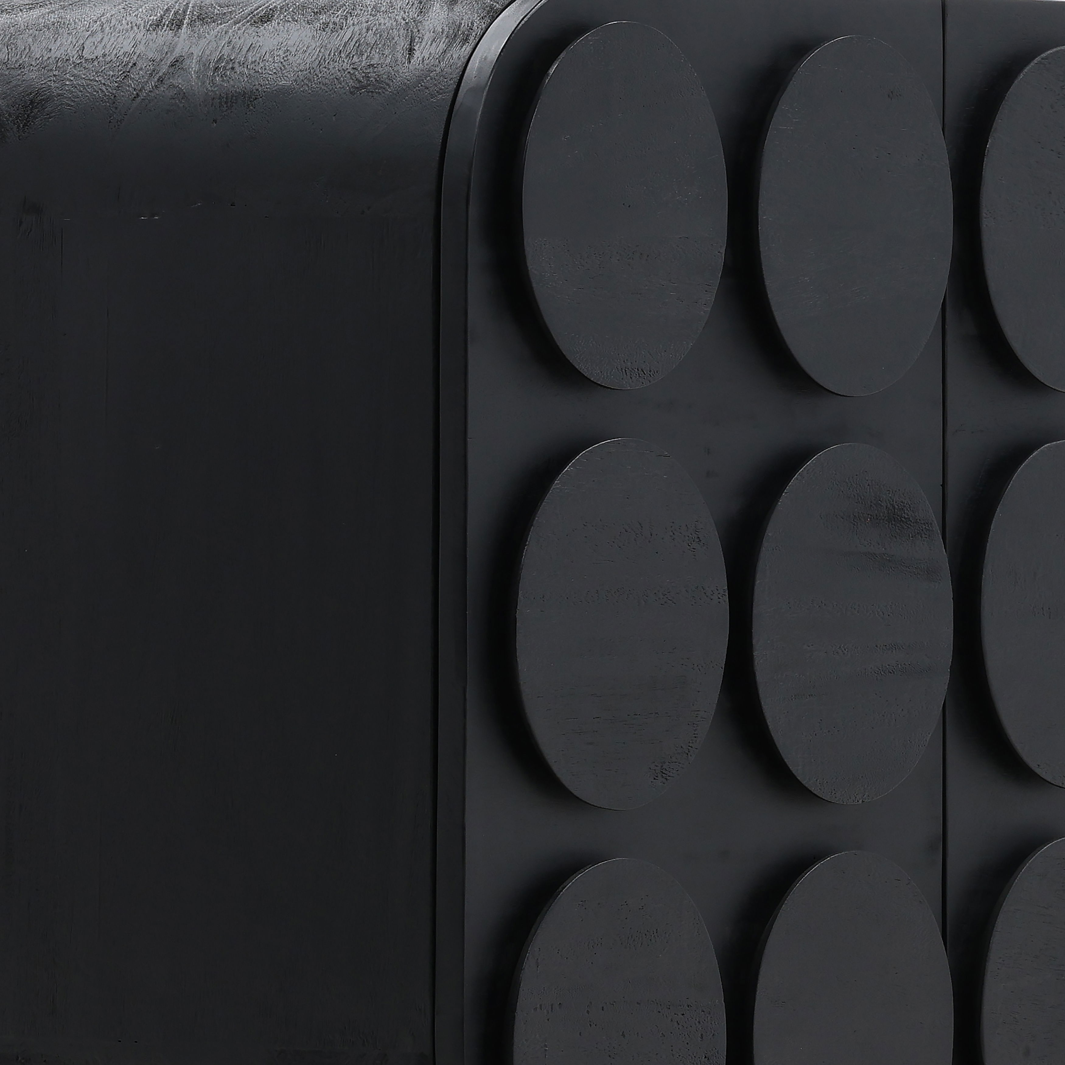 Elysian Sideboard Black, Sideboards & Buffet by Dovetail, 71.75" width x 31.5" height x 19.25" depth View 7