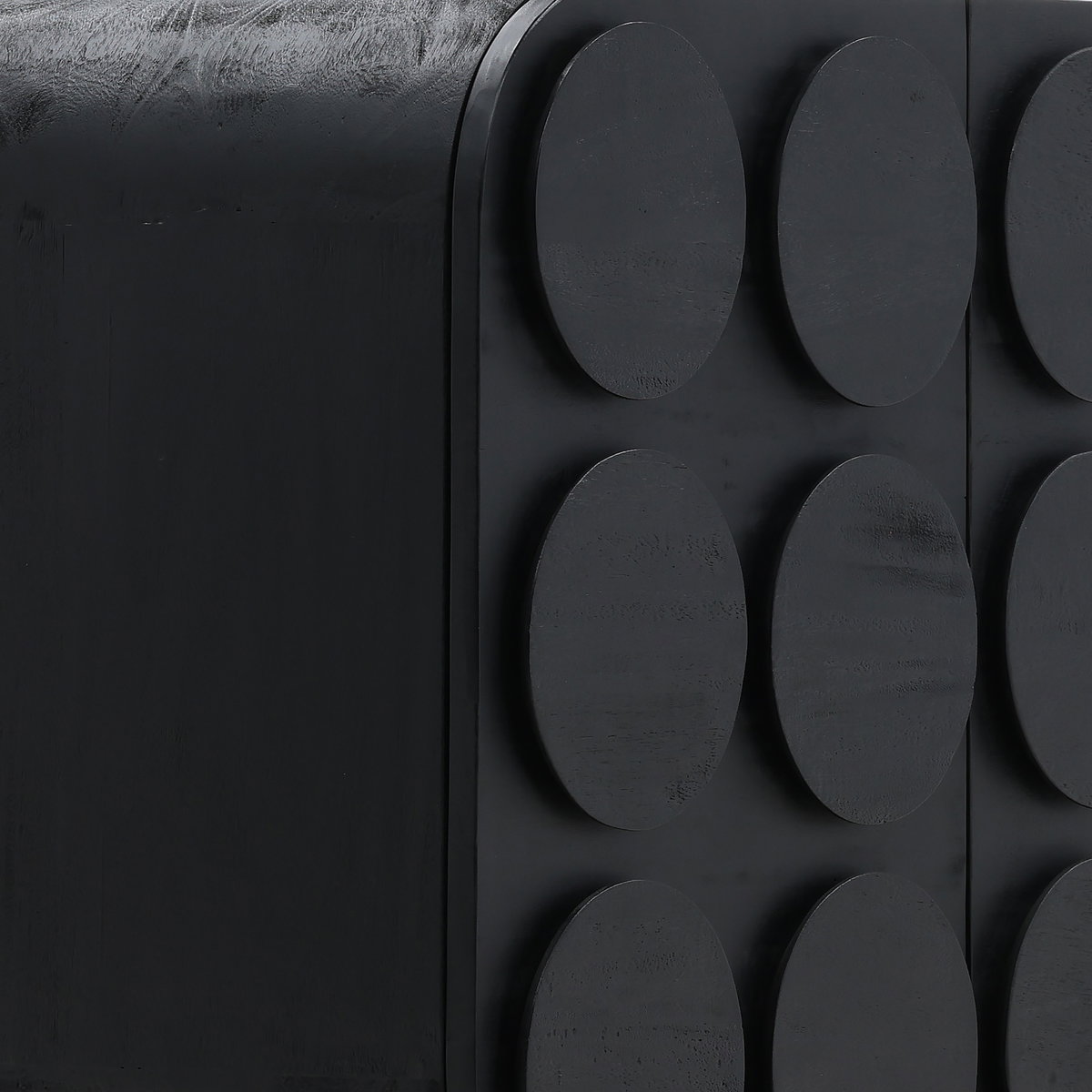 Elysian Sideboard Black, Sideboards & Buffet by Dovetail, 71.75" width x 31.5" height x 19.25" depth View 7