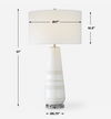 Santino Crackled Ivory Table Lamp thumbnail 2