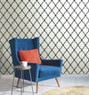 Modern Trellis Black Wallpaper thumbnail 1