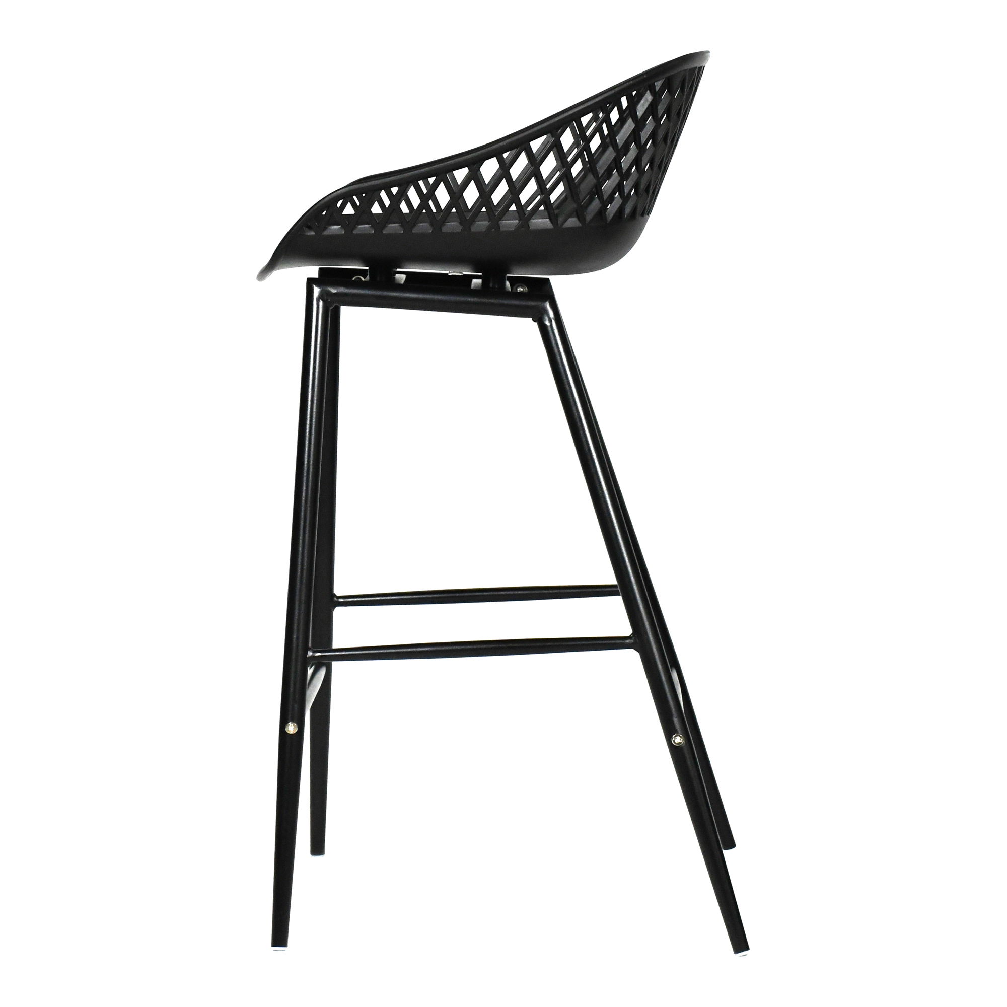 Piazza Outdoor Counter Stool Black - Set Of Two, Counter & Bar Stool by Moe's Home, 19" width x 34" height x 19" depth View 5