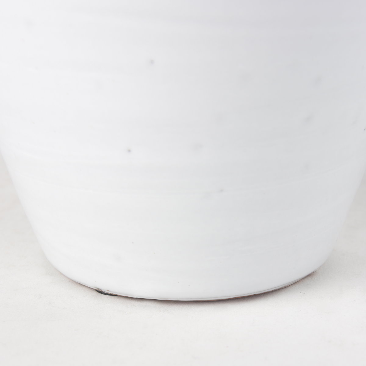 Basin Medium Off-White Glazed Vase, by Mercana, 7.28" length x 7.28" width x 11.22" height View 9