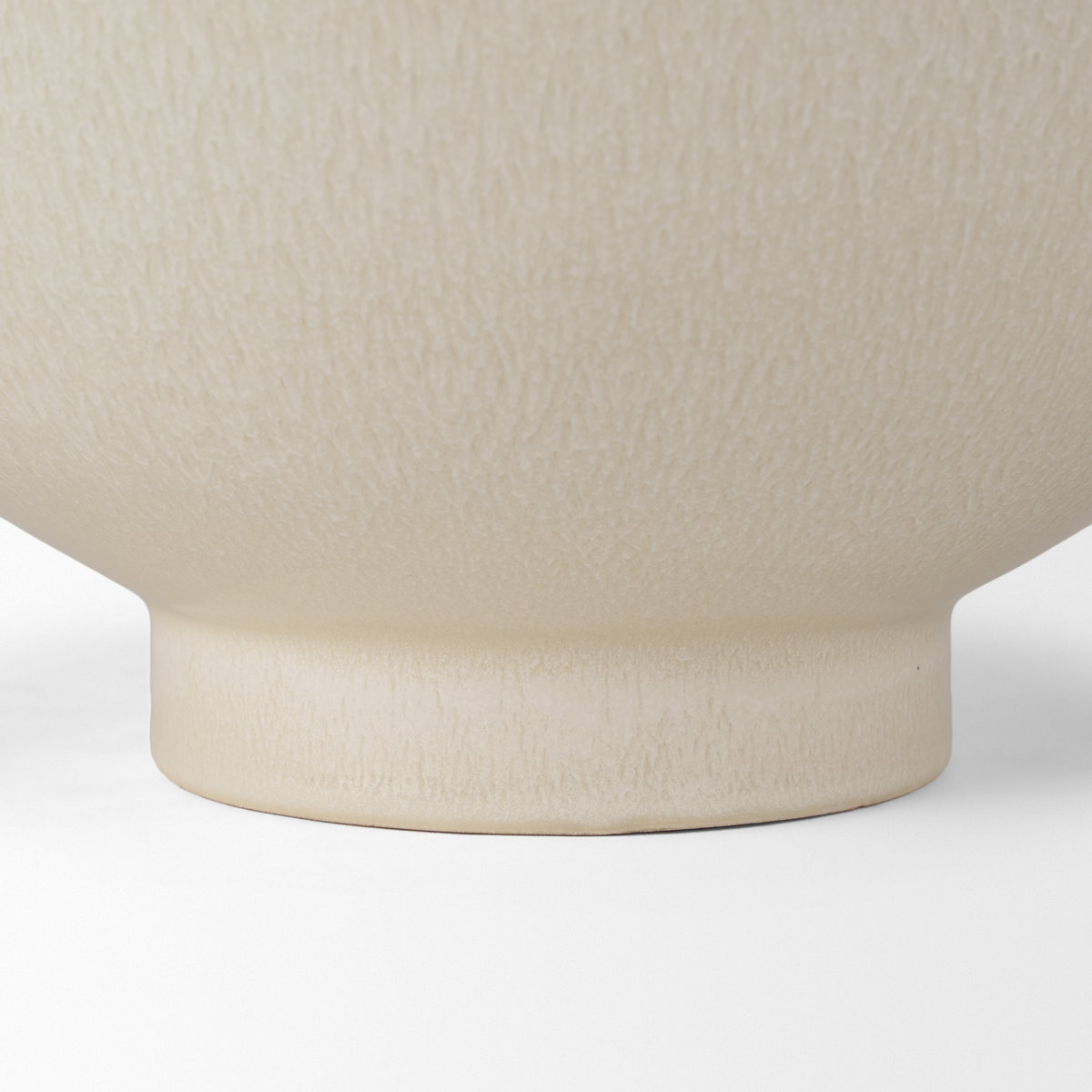Tyren Cream Glazed Decorative Round Ceramic Bowl, Decorative Bowl by Mercana, 12.2" length x 12.2" width x 5.91" height View 10