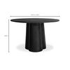 Mono Dining Table Black, by Moe's Home, 47" width x 30" height x 47" depth thumbnail 8