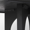 Liesl 54' Black Wood with Circular Top Dining Table, by Mercana, 54" length x 54" width x 30" height thumbnail 11