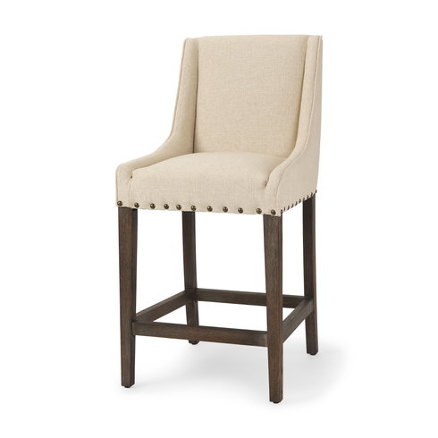 Kensington Backless 43in Seat Counter Stool | Medium Brown Wood