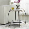 Chainlink White Marble Side Table, Side & End Table by Uttermost, 25.25" width x 21.75" height x 25.25" depth thumbnail 2