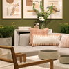 Penelope Pillow Terracotta / Ivory, Decorative Pillow by Dovetail, 14" width x 30" height x 1" depth thumbnail 4