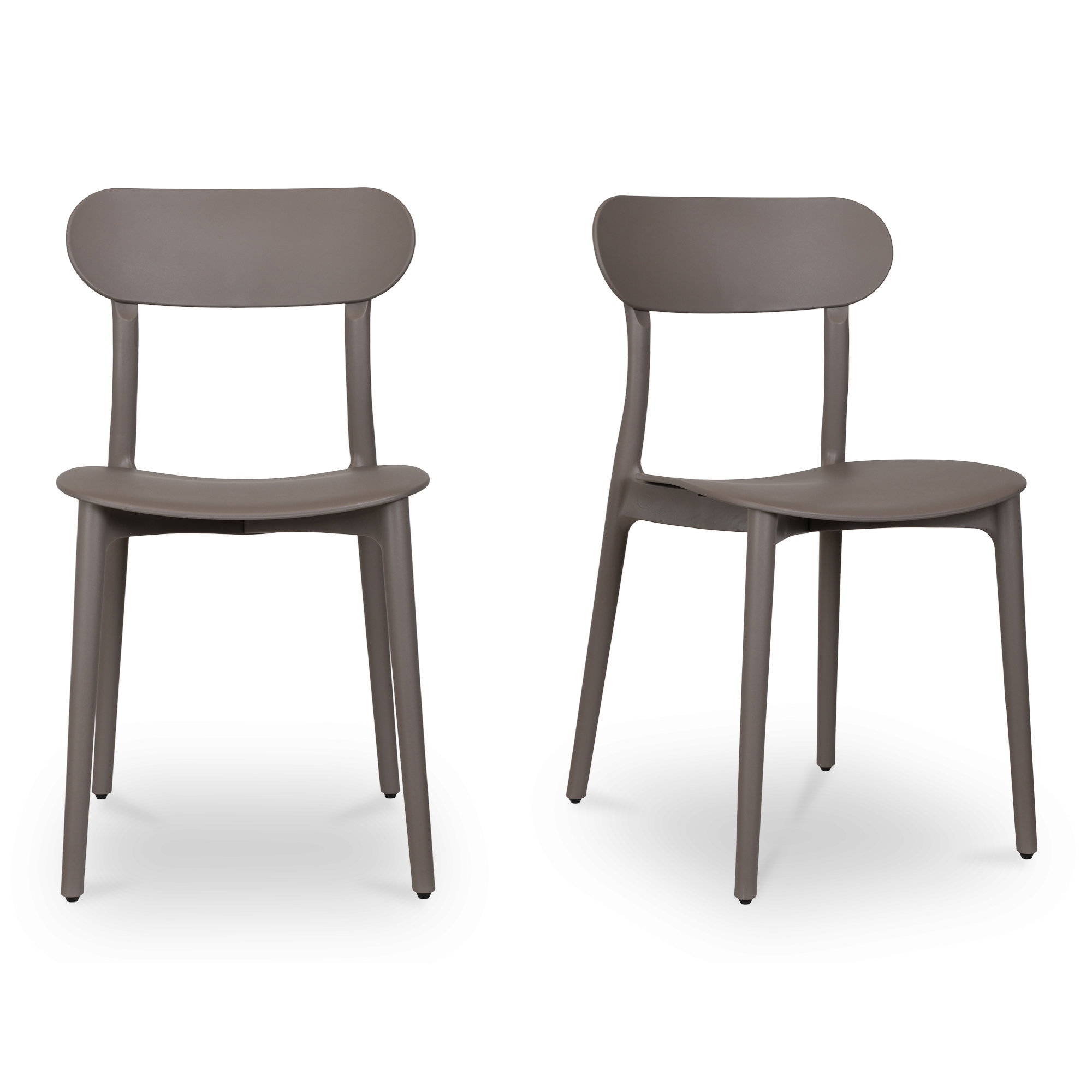 Kent Outdoor Dining Chair Taupe - Set Of Two, by Moe's Home, 16.75" width x 31" height x 20.5" depth View 1