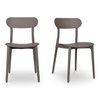 Kent Outdoor Dining Chair Taupe - Set Of Two, by Moe's Home, 16.75" width x 31" height x 20.5" depth thumbnail 1