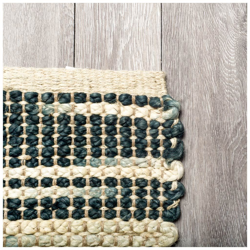 Deakin 8 x 10 Multi-Colored Jute Hand Woven Rug, by Mercana, 9'10.9" length x 7'10.88" width x 0.24" height View 2