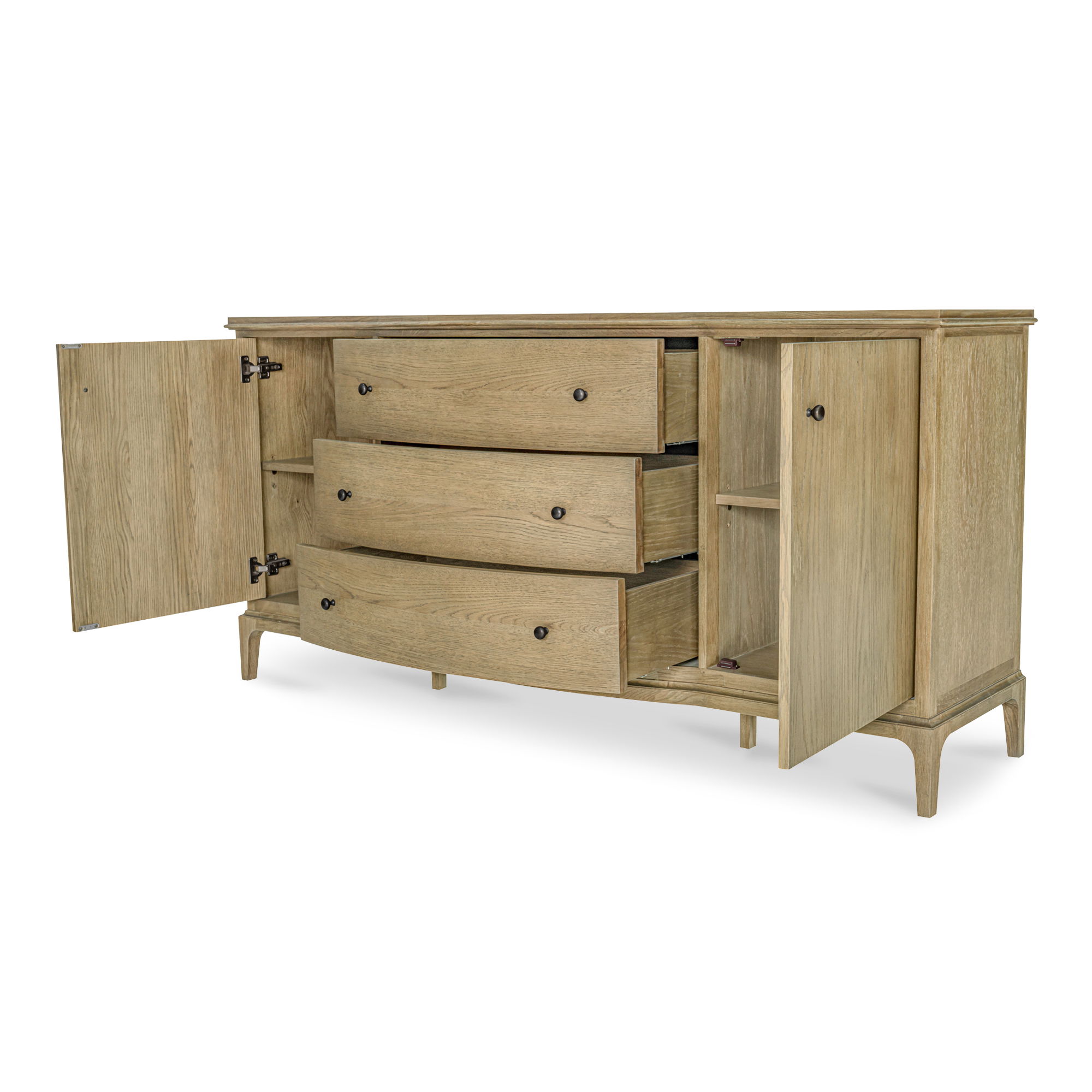 Sadie Sideboard Brown, Cabinets & Sideboard by Moe's Home, 78.75" width x 33.88" height x 17.75" depth View 2