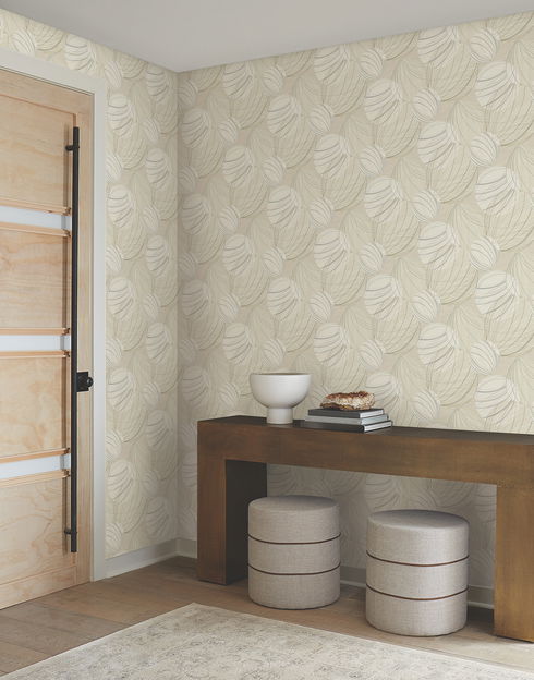 Floating Lanterns Taupe Wallpaper