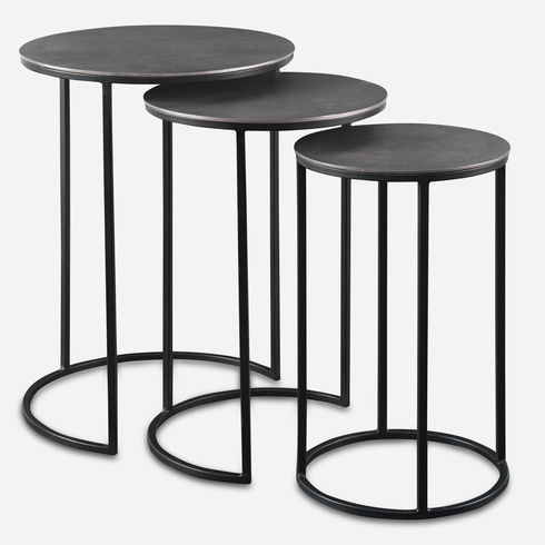 Erik Metal Nesting Tables, S/3