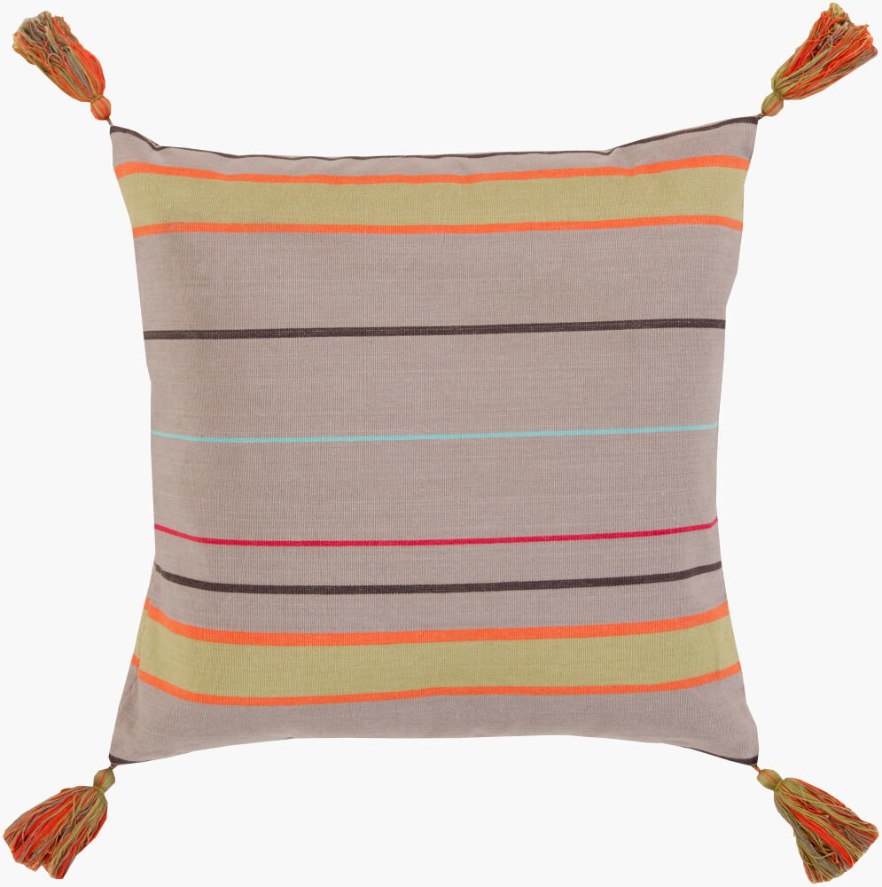 Stadda Stripe Accent Pillow, Decorative Pillow by Surya, 20" length x 20" width