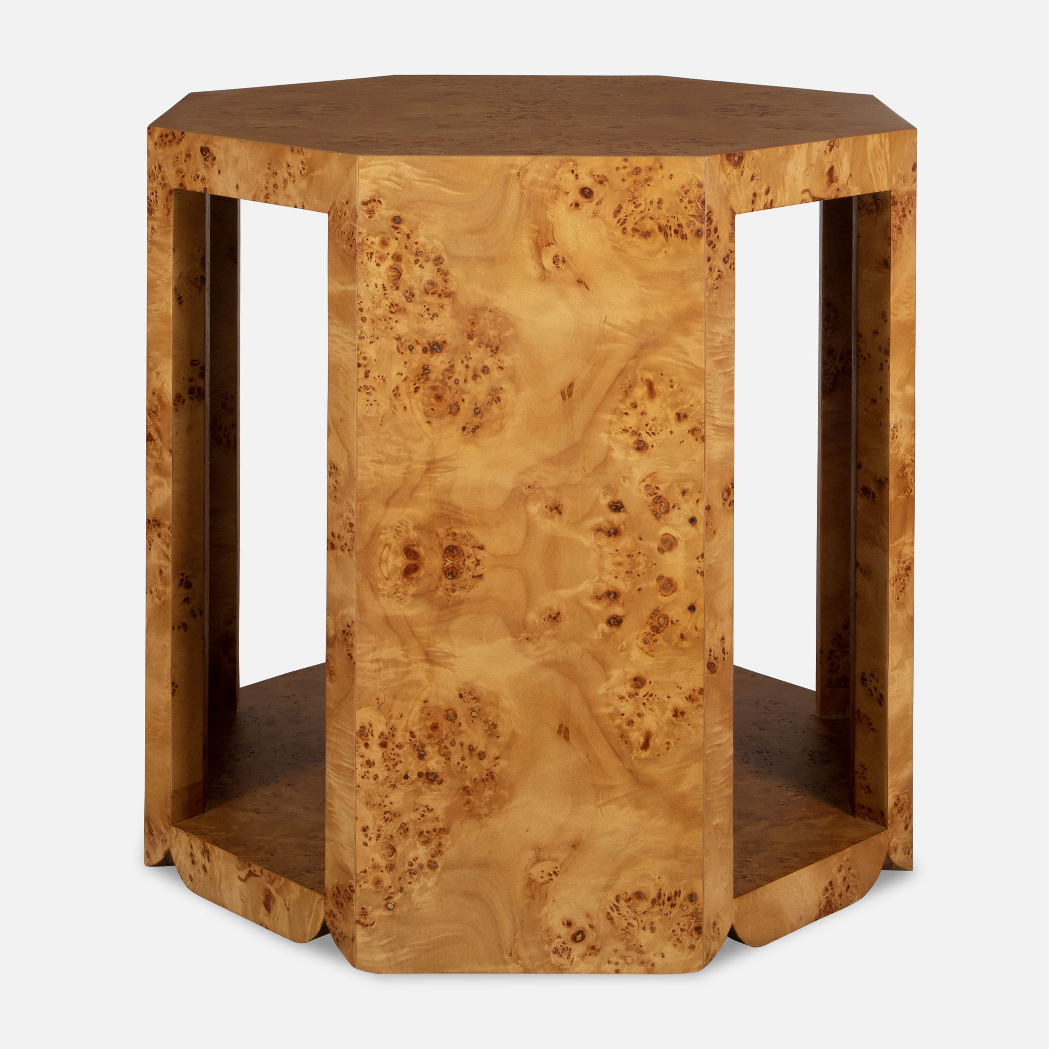 Indus Burl Side Table, Furniture by Uttermost, 26" width x 26" height x 26" depth View 1