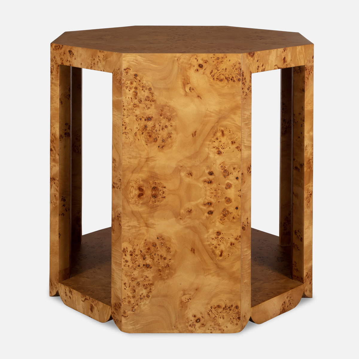 Indus Burl Side Table, Side & End Table by Uttermost, 26" width x 26" height x 26" depth View 1