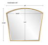 Boundary Gold Arch Mirror, by Uttermost, 36" width x 31.62" height x 1.12" depth thumbnail 3