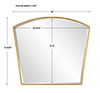 Boundary Gold Arch Mirror, by Uttermost, 36" width x 31.62" height x 1.12" depth thumbnail 3