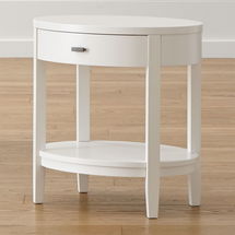 Online Designer Bedroom Arch White Oval Nightstand