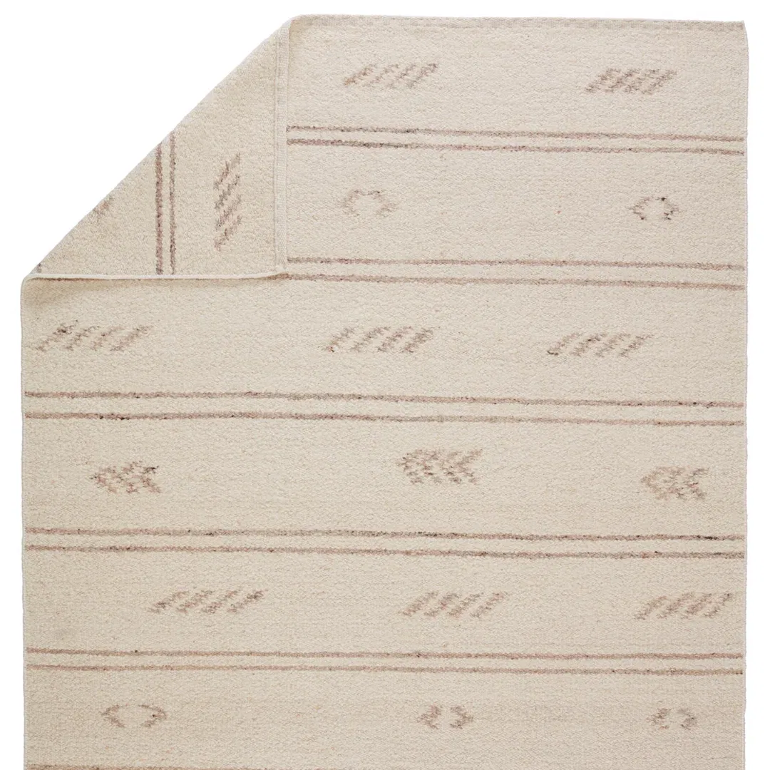 Jaipur Living Essek LEO02 Handmade Tribal Cream and Light Brown Area Rug (9'x12') large image 