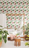 Coral & Green Lady Slipper Wallpaper thumbnail 2