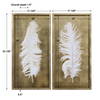 White Feathers Gold Shadow Box Set/2, Sculptural Wall Art by Uttermost, 17.12" width x 33.12" height x 1.5" depth thumbnail 3