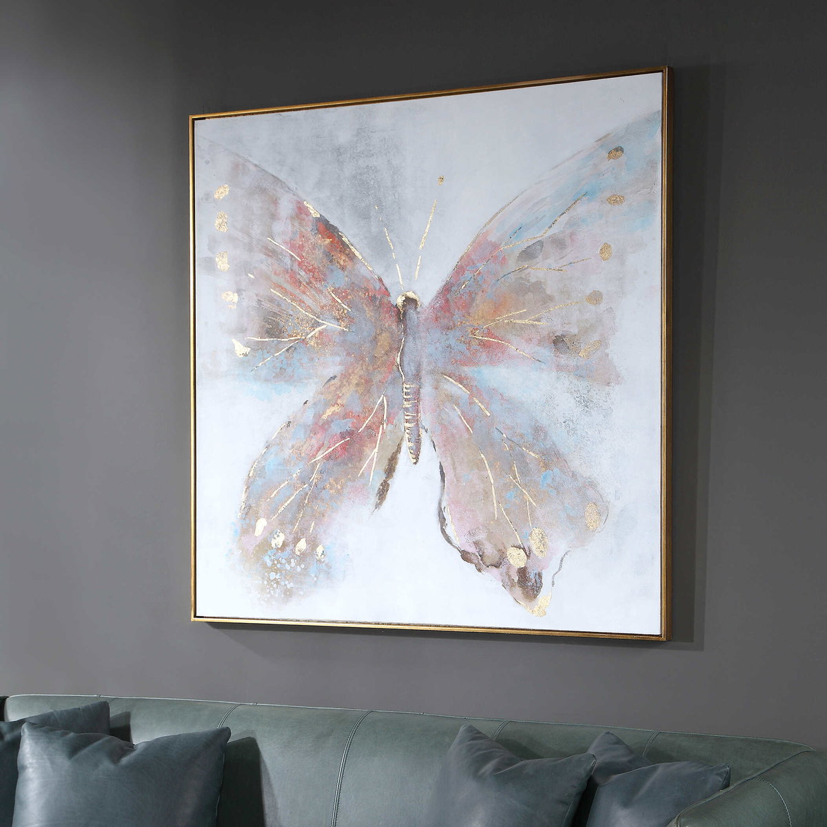Free Flying Hand Painted Canvas, Art by Uttermost, 51" width x 51" height x 1.7" depth View 5