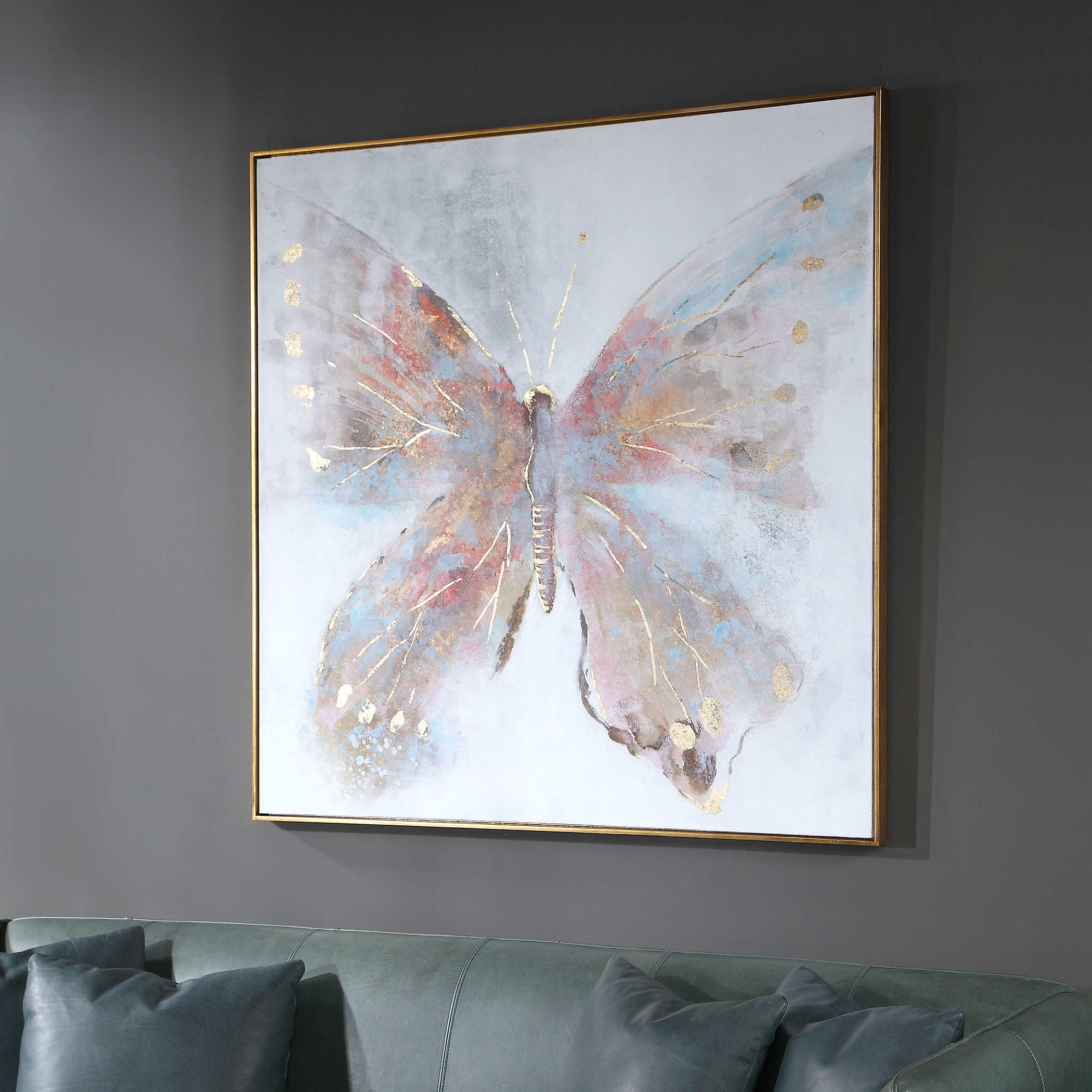 Free Flying Hand Painted Canvas, Painting by Uttermost, 51" width x 51" height x 1.7" depth View 5