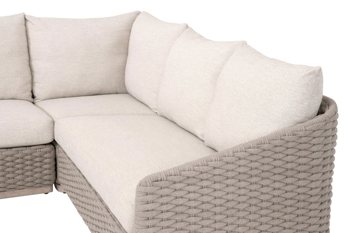 Caspian Outdoor Modular Right Facing 1-Arm Sofa, Seating by Essentials for Living, 58" width x 36" height x 36" depth View 5