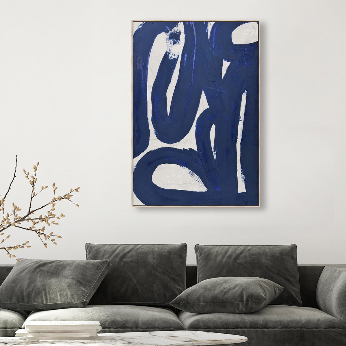 Blue 4 1 (Blue Spackle), Art by Oliver Gal,  20x30 View 2