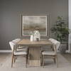 Shivon 84'L x 42'W Rectangular Dining Table | Light Brown Wood & Travertine | Seats 8, by Mercana, 84" length x 42" width x 30" height thumbnail 2