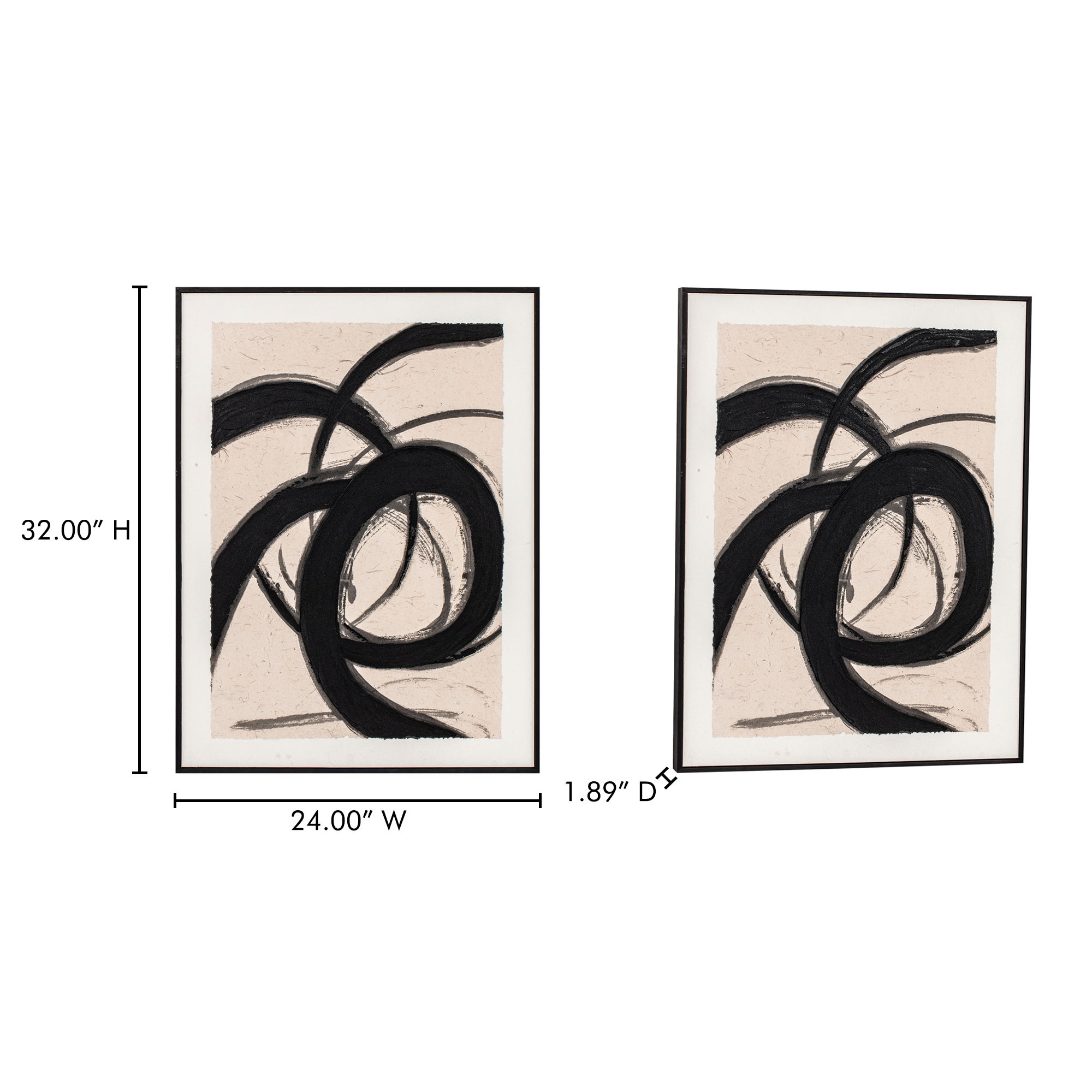 Poet 2 Framed Painting, by Moe's Home, 24" width x 32" height x 1.89" depth View 6