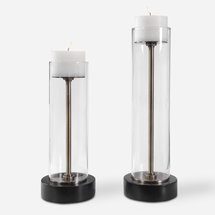 Online Designer Dining Room Charvi Glass Candleholders, Set/2