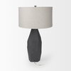 Piven Black with Gray Wash Textured Ceramic Table Lamp, by Mercana, 18" length x 18" width x 29.5" height thumbnail 6