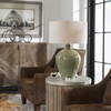 Elva Emerald Table Lamp, by Uttermost, 18" width x 27.25" height x 18" depth thumbnail 2