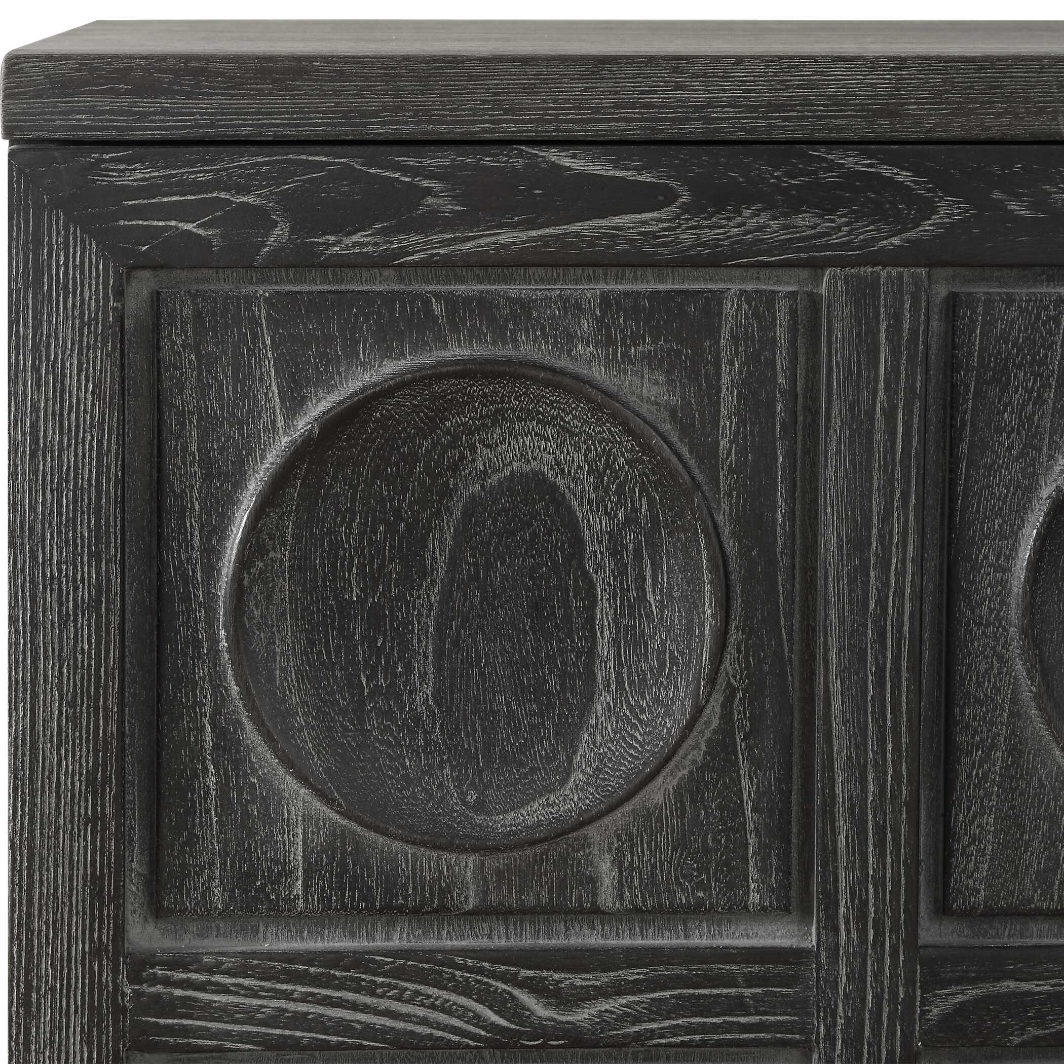 Shelby 2 Door Ebony Stained Cabinet, Furniture by Uttermost, 39.4" width x 34" height x 16" depth View 9