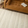 Lagom Handmade Solid Ivory Area Rug (5'X8') thumbnail 7