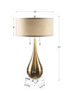 Lagrima Brushed Brass Lamp thumbnail 2